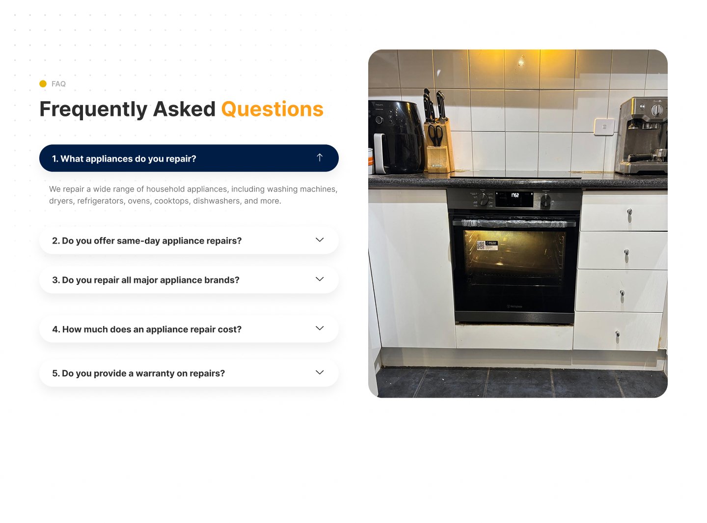 Modern kitchen appliances
